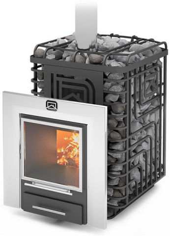 Печь для бани и сауны Сибирский утес Панорама 20 ЛП ПРОФИ