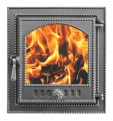 Дверка каминная 210 крашенная (антрацит) Везувий